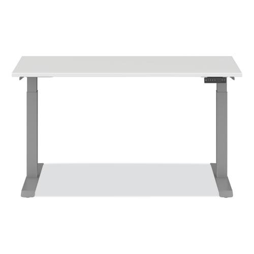 Alera AdaptivErgo Sit-Stand Three-Stage Electric Height-Adjustable Table with Memory Controls, 60" x 24" x 30" to 49", White. Picture 1