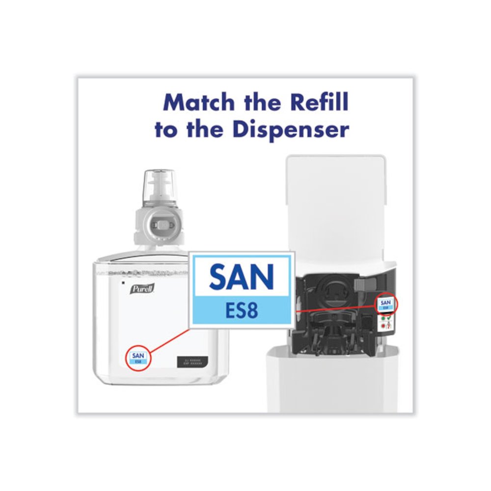 ES8 Touch Free Hand Sanitizer Dispenser, 1,200 mL, 5.25 x 8.56 x 12.13, White. Picture 6