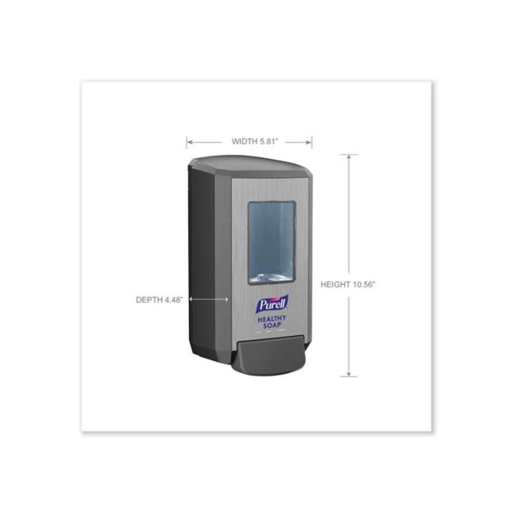 CS4 Soap Push-Style Dispenser, 1,250 mL, 4.88 x 8.8 x 11.38, Graphite. Picture 5