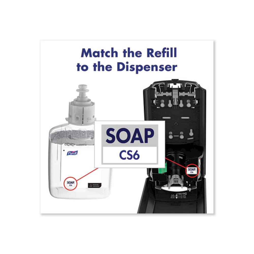 CS6 Soap Touch-Free Dispenser, 1,200 mL, 4.88 x 8.8 x 11.38, Graphite. Picture 6