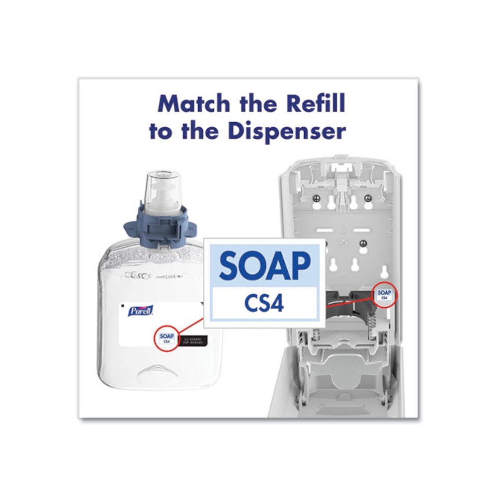 CS4 Soap Push-Style Dispenser, 1,250 mL, 4.88 x 8.8 x 11.38, Graphite. Picture 6