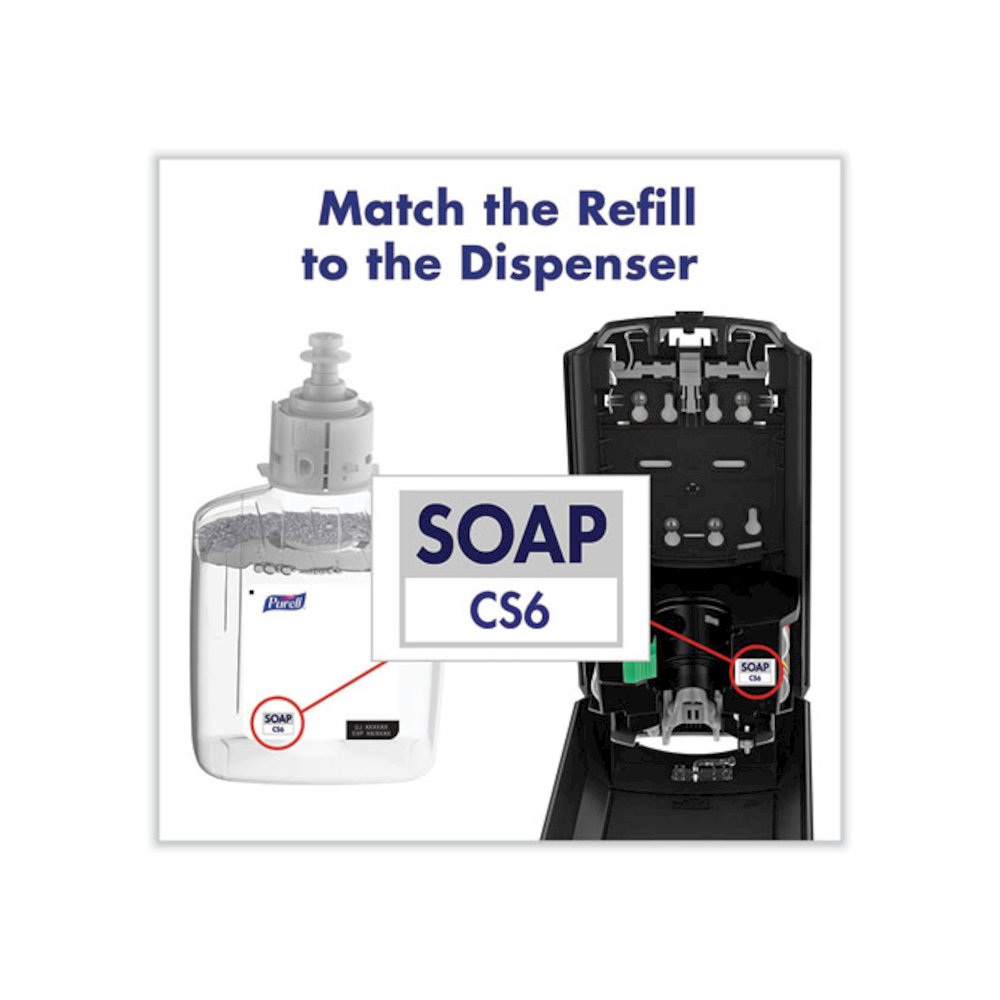 CS6 Soap Touch-Free Dispenser, 1,200 mL, 4.88 x 8.8 x 11.38, White. Picture 6