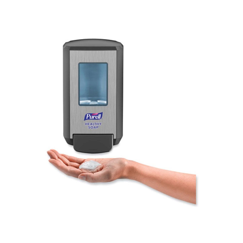 CS4 Soap Push-Style Dispenser, 1,250 mL, 4.88 x 8.8 x 11.38, Graphite. Picture 2