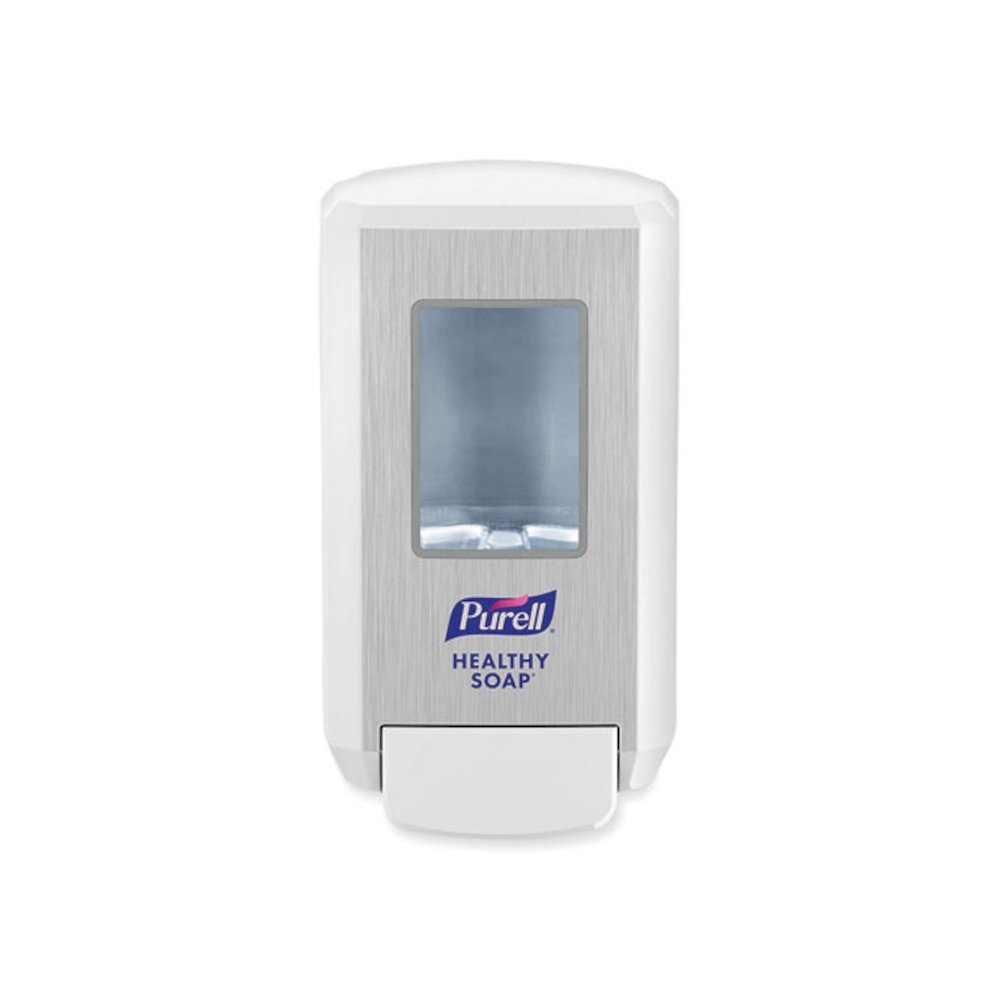 CS4 Soap Push-Style Dispenser, 1,250 mL, 4.88 x 8.8 x 11.38, White. Picture 1