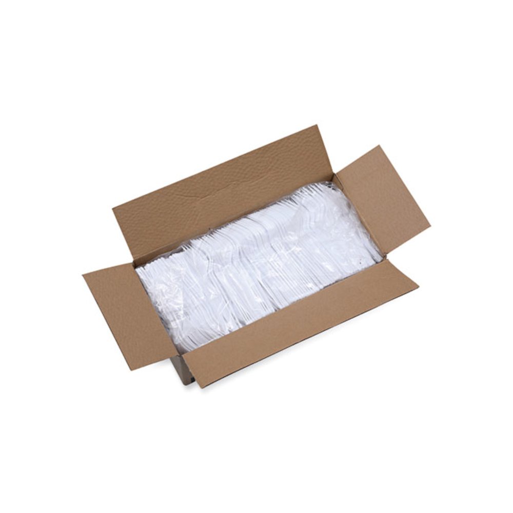 Heavyweight Polystyrene Cutlery, Fork, Plastic, White, 1,000/Carton. Picture 7
