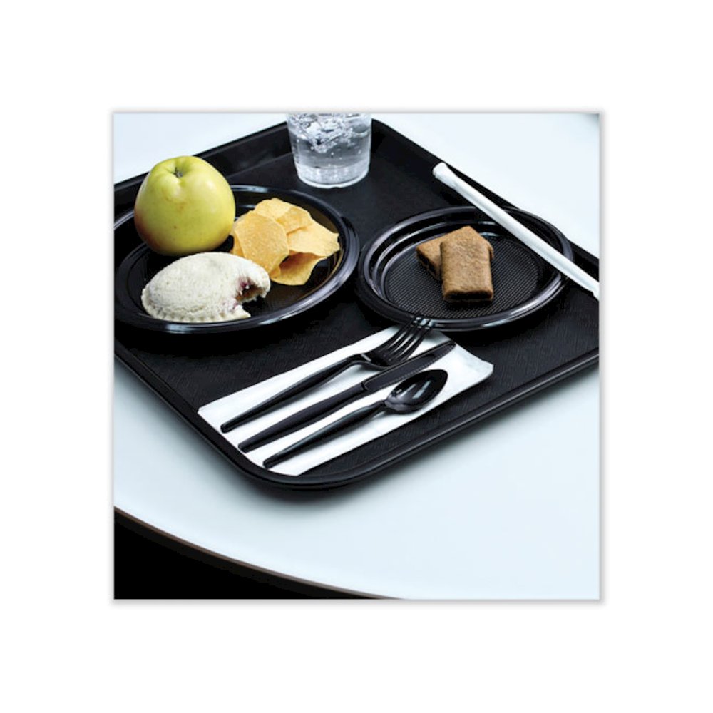 Heavyweight Wrapped Polystyrene Cutlery, Fork, Plastic, Black, 1,000/Carton. Picture 5