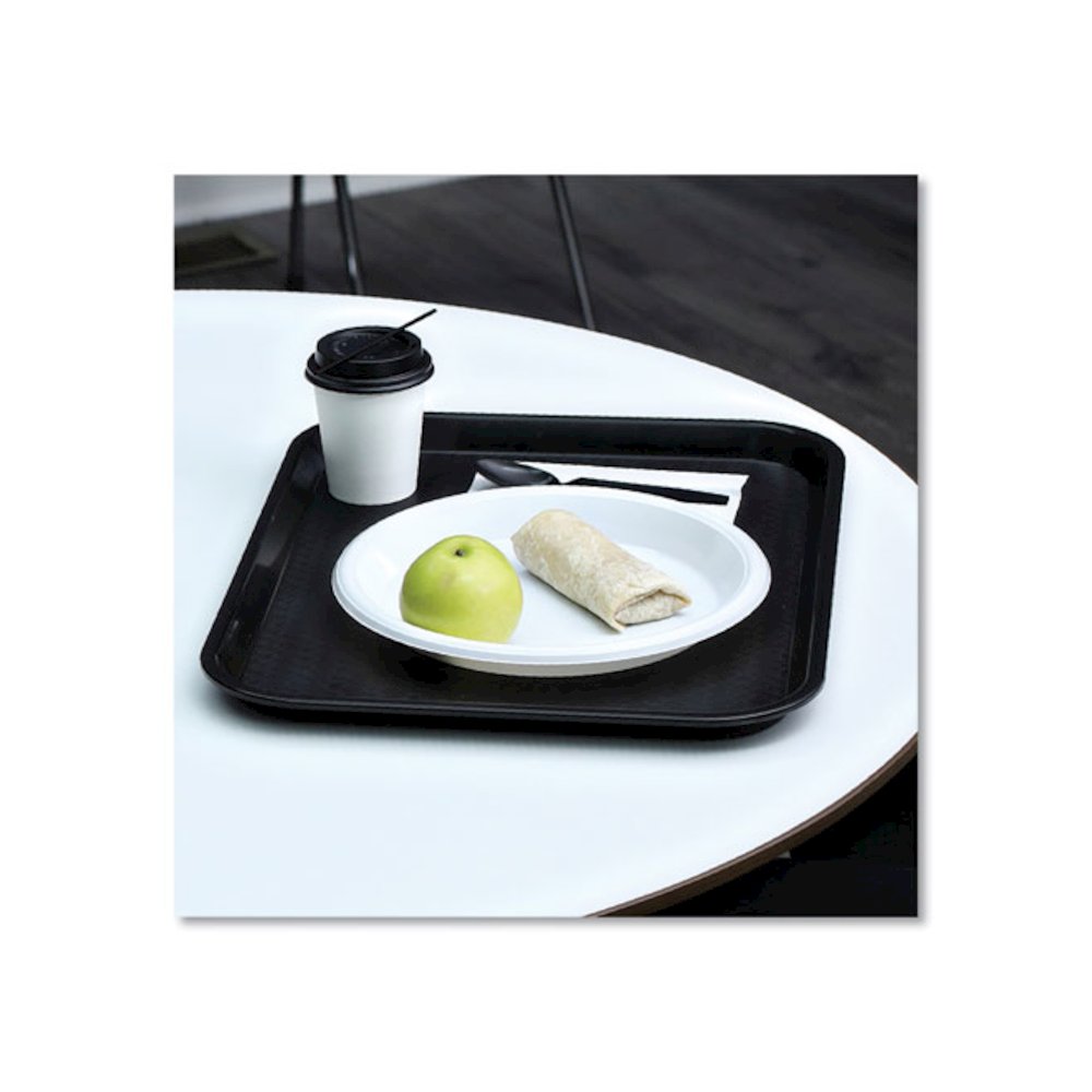 Hot Cup Lids, Fits 8 oz Hot Cup, Plastic, Black, 1,000/Carton. Picture 6