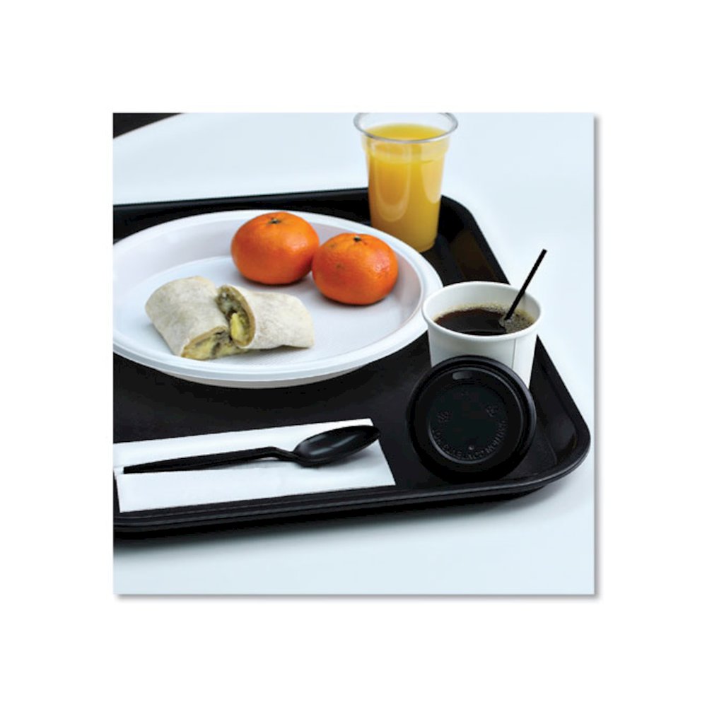 Hot Cup Lids, Fits 8 oz Hot Cup, Plastic, Black, 1,000/Carton. Picture 7