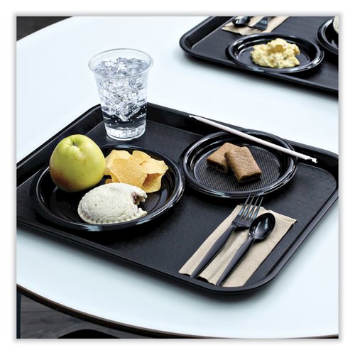 Heavyweight Wrapped Polystyrene Cutlery, Spoon, Plastic, Black, 1,000/Carton. Picture 6