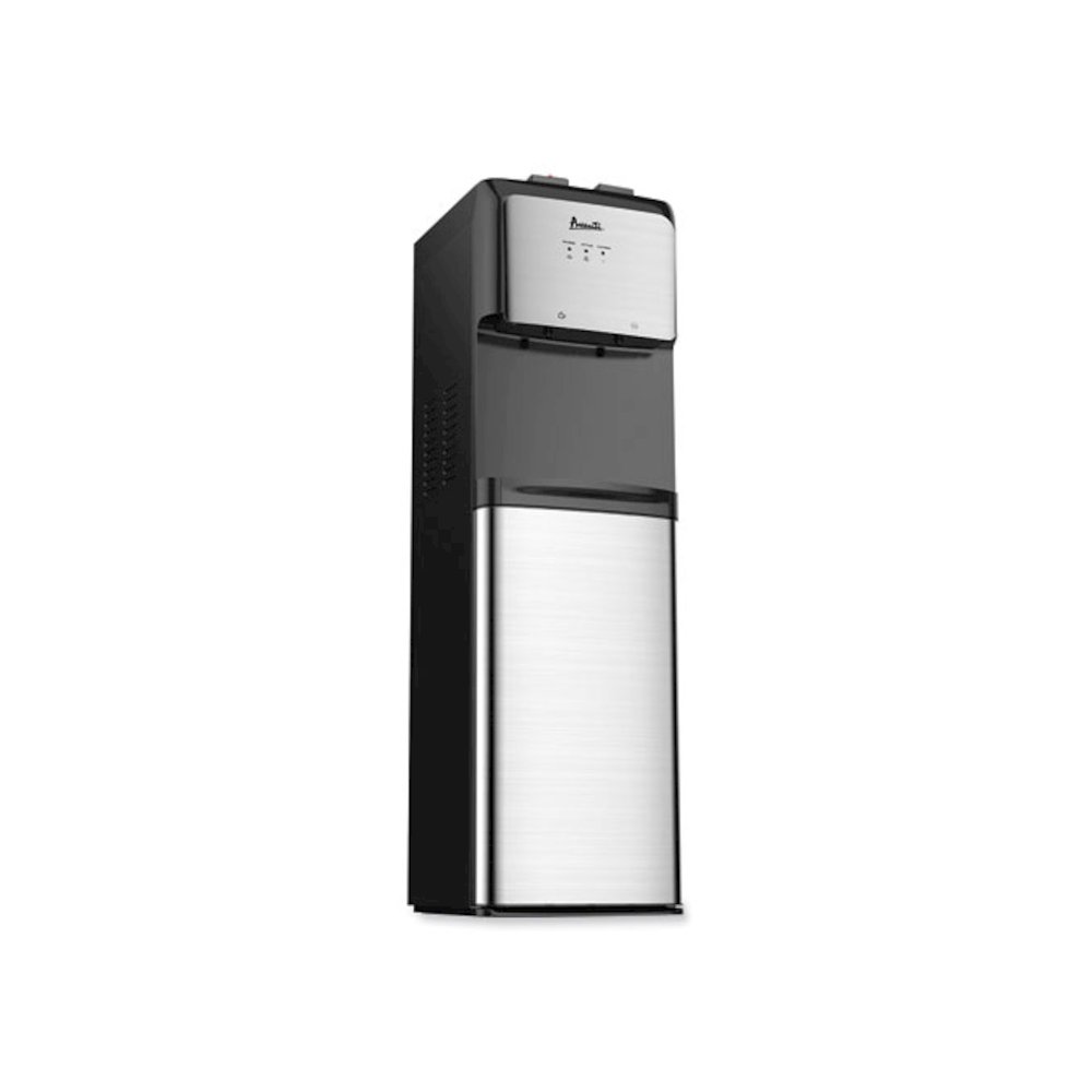 Bottom Loading Water Dispenser with UV Light, 3 gal to 5 gal, 12.25 x 14 x 41.25, Black/Stainless Steel. Picture 1
