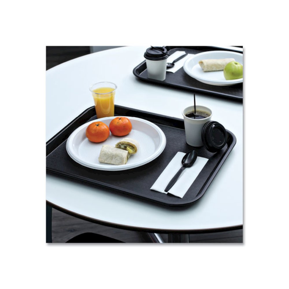 Heavyweight Wrapped Polypropylene Cutlery, Spoon, Plastic, Black, 1,000/Carton. Picture 4