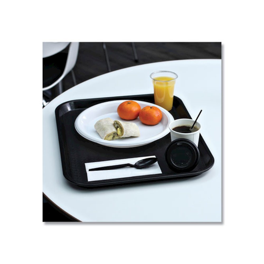 Heavyweight Wrapped Polypropylene Cutlery, Spoon, Plastic, Black, 1,000/Carton. Picture 6