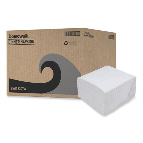 Dinner Napkin, 1-Ply, 17 x 17, White, 250/Pack, 12 Packs/Carton. Picture 8