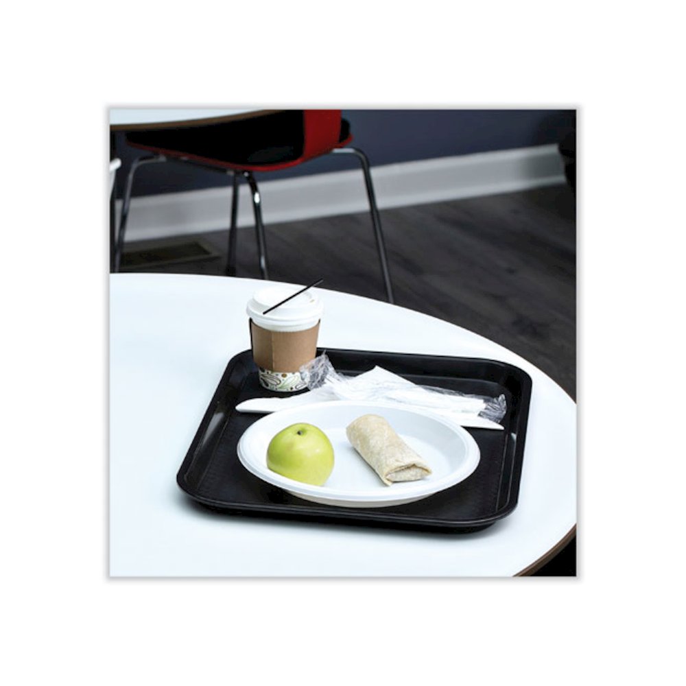 Deerfield Hot Cup Lids, Fits 10 oz to 20 oz Boardwalk Deerfield Hot Cups, Plastic, White, 50/Pack, 20 Packs/Carton. Picture 10
