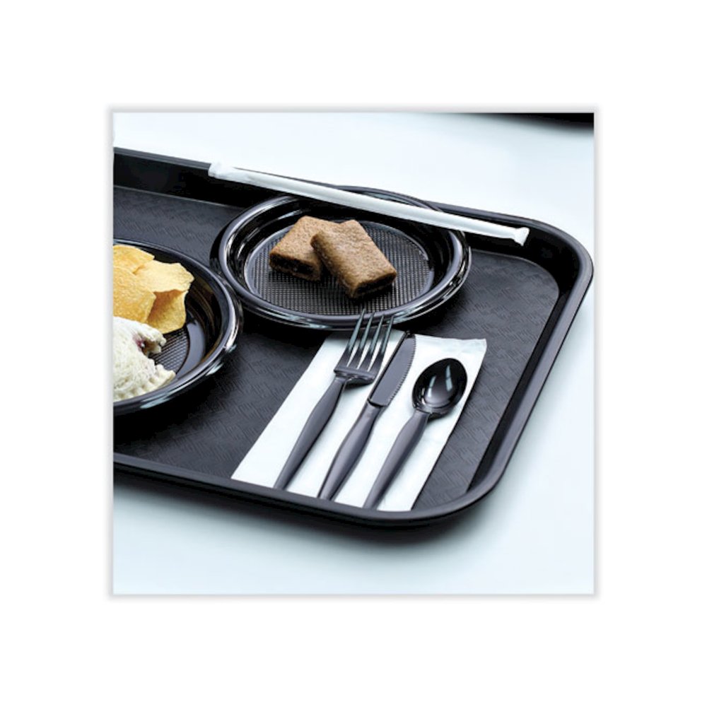 Heavyweight Wrapped Polystyrene Cutlery, Knife, Plastic, Black, 1,000/Carton. Picture 4