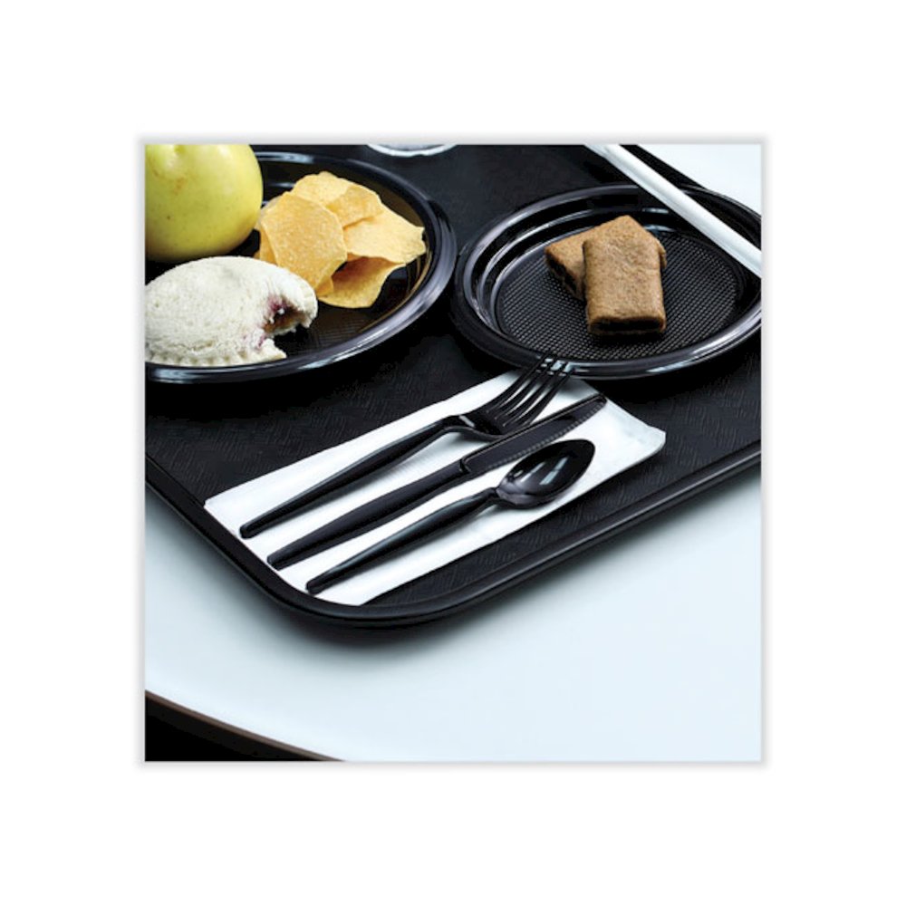 Heavyweight Wrapped Polystyrene Cutlery, Knife, Plastic, Black, 1,000/Carton. Picture 6