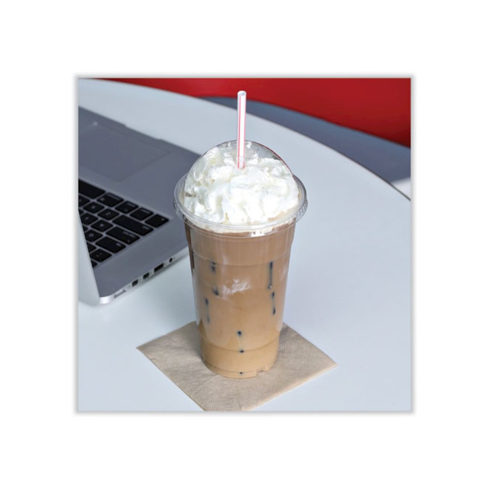 PET Cold Cup Dome Lids, Fits 14 oz to 24 oz Cold Cups, Plastic, Clear, 100/Sleeve, 10 Sleeves/Carton. Picture 6