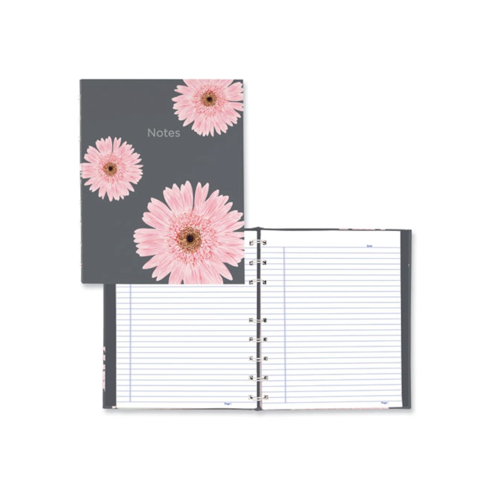 NotePro Notebook, 1-Subject, Medium/College Rule, Pink/Gray Cover, (75) 9.25 x 7.25 Sheets. Picture 1