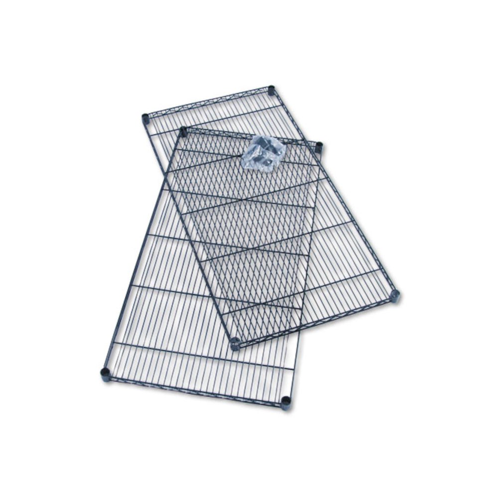 Industrial Wire Shelving Extra Shelf Pack, 48w x 24d, Black, 2/Carton. Picture 1