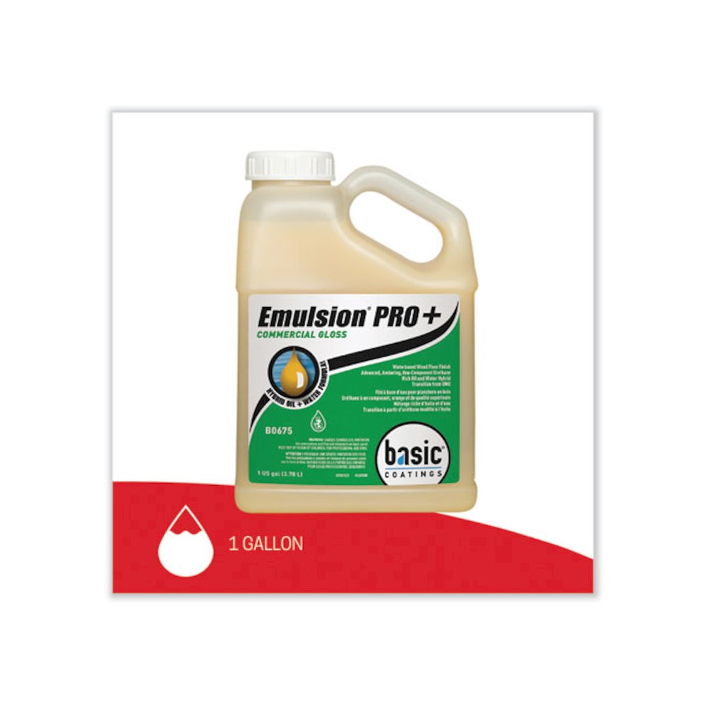 Emulsion Pro+ Floor Finish and Sealer, 1 gal Bottle, 4/Carton. Picture 2