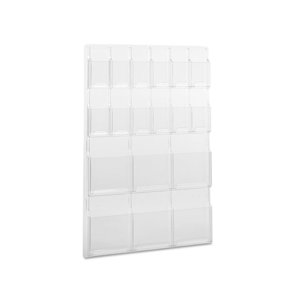 Reveal Clear Literature Displays, 18 Compartments, 30w x 2d x 45h, Clear. Picture 3