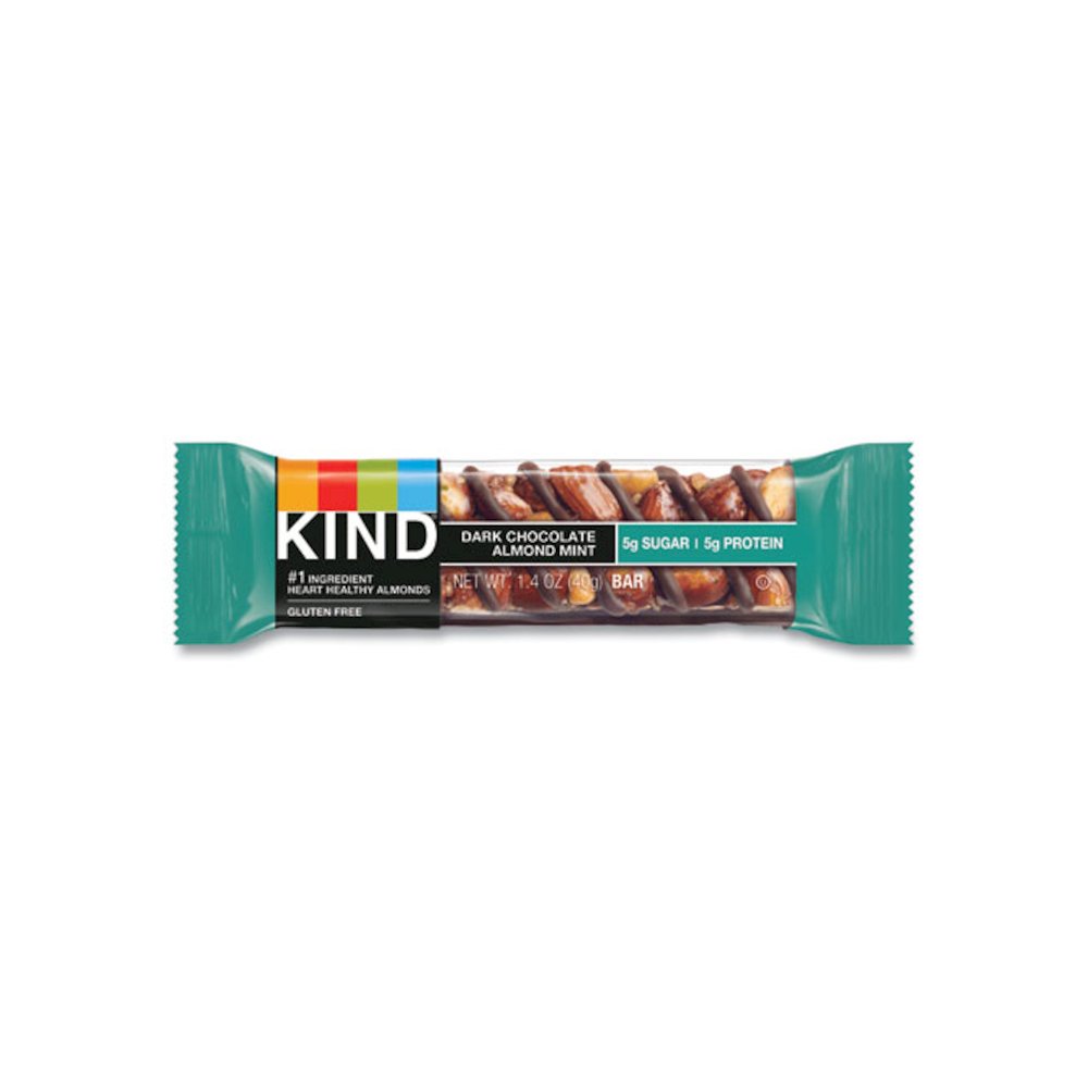 Nuts and Spices Bar, Dark Chocolate Almond Mint, 1.4 oz Bar, 12/Box. Picture 2