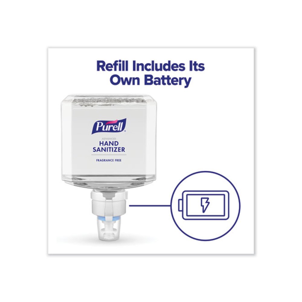 Advanced Hand Sanitizer Foam, For ES8 Dispensers, 1,200 mL Refill, Clean Scent, 2/Carton. Picture 5