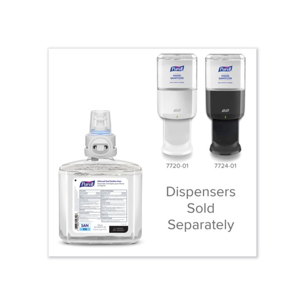 Advanced Hand Sanitizer Foam, For ES8 Dispensers, 1,200 mL Refill, Clean Scent, 2/Carton. Picture 10
