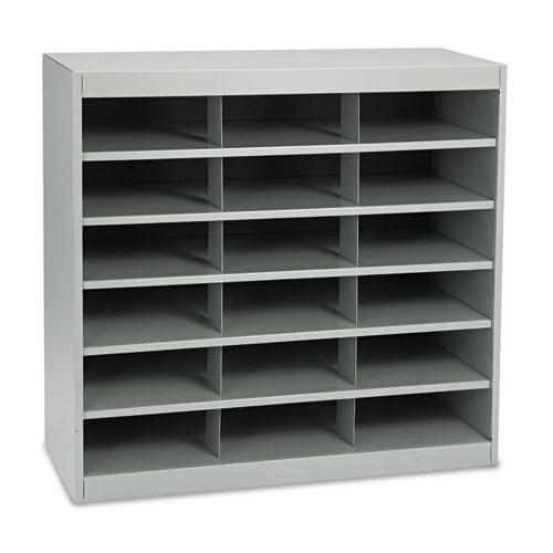 Steel Project Center Organizer, 18 Pockets, 37.5 x 15.75 x 36.5, Gray. Picture 1