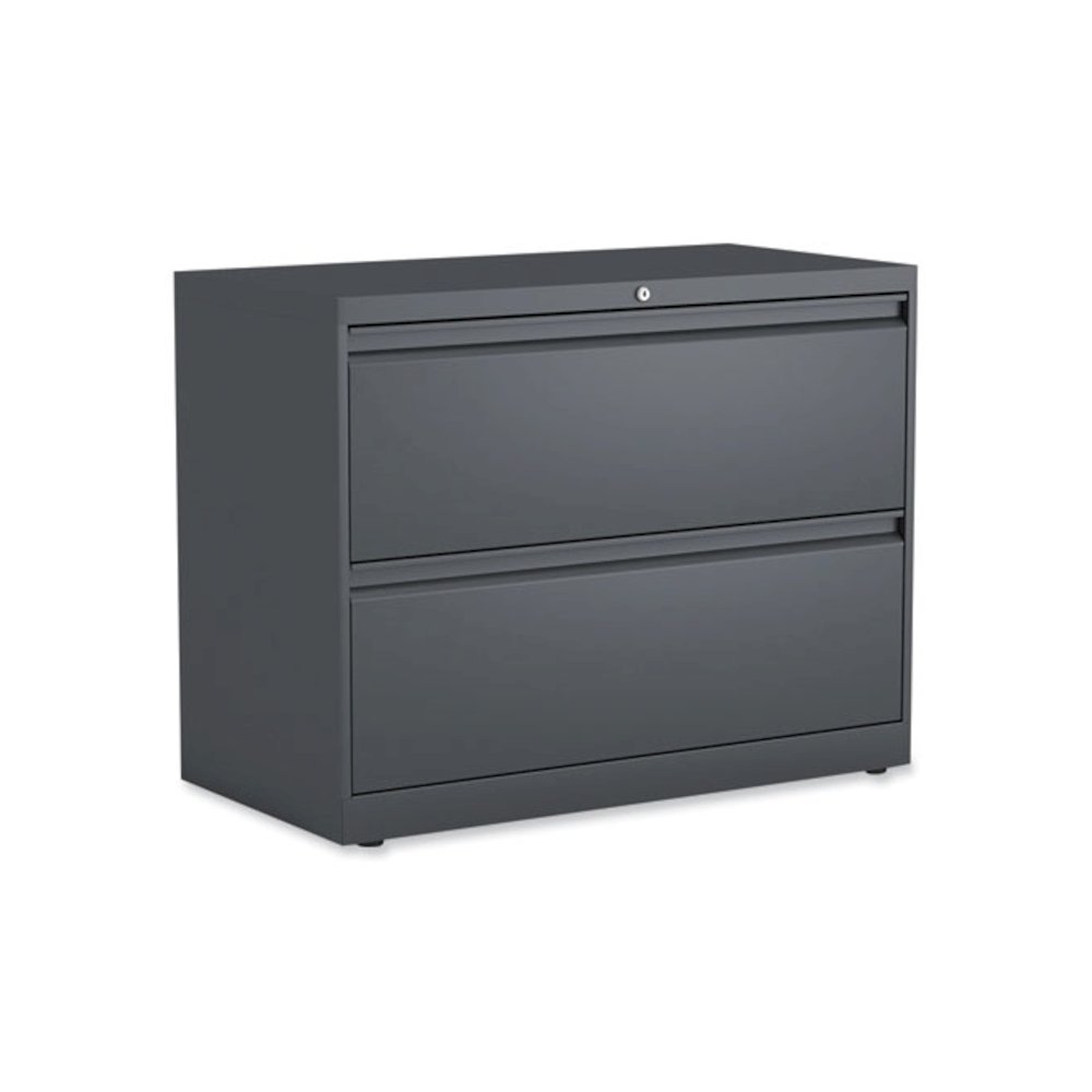 Lateral File, 2 Legal/Letter/A4/A5-Size File Drawers, Charcoal, 36" x 18.63" x 28". Picture 1