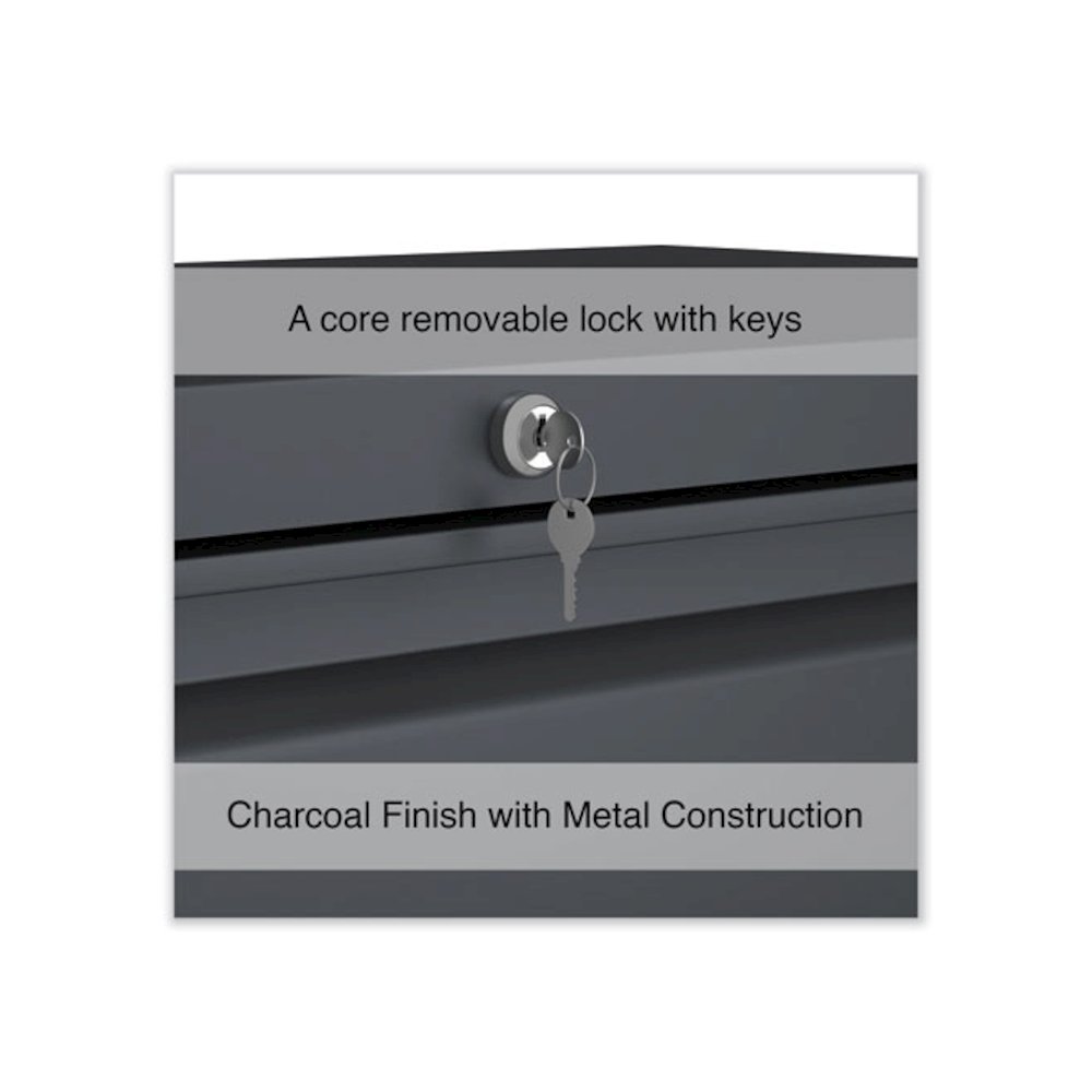 Lateral File, 2 Legal/Letter/A4/A5-Size File Drawers, Charcoal, 36" x 18.63" x 28". Picture 4