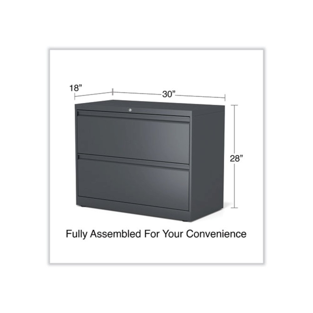 Lateral File, 2 Legal/Letter/A4/A5-Size File Drawers, Charcoal, 36" x 18.63" x 28". Picture 6