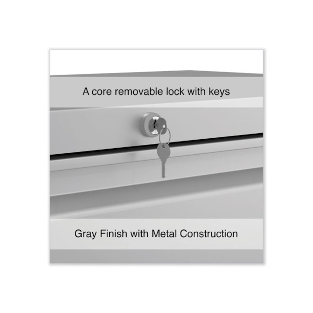 Lateral File, 2 Legal/Letter-Size File Drawers, Light Gray, 36" x 18.63" x 28". Picture 4
