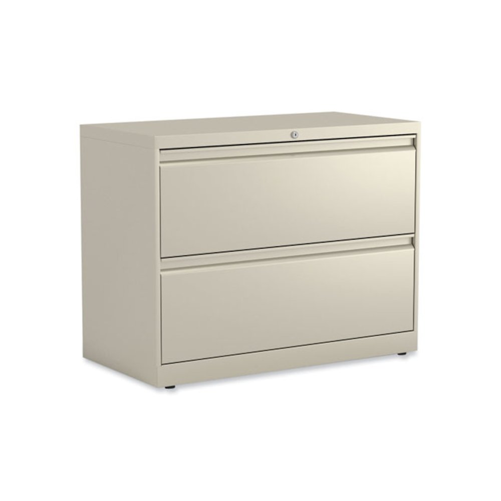 Lateral File, 2 Legal/Letter-Size File Drawers, Putty, 36" x 18.63" x 28". Picture 1