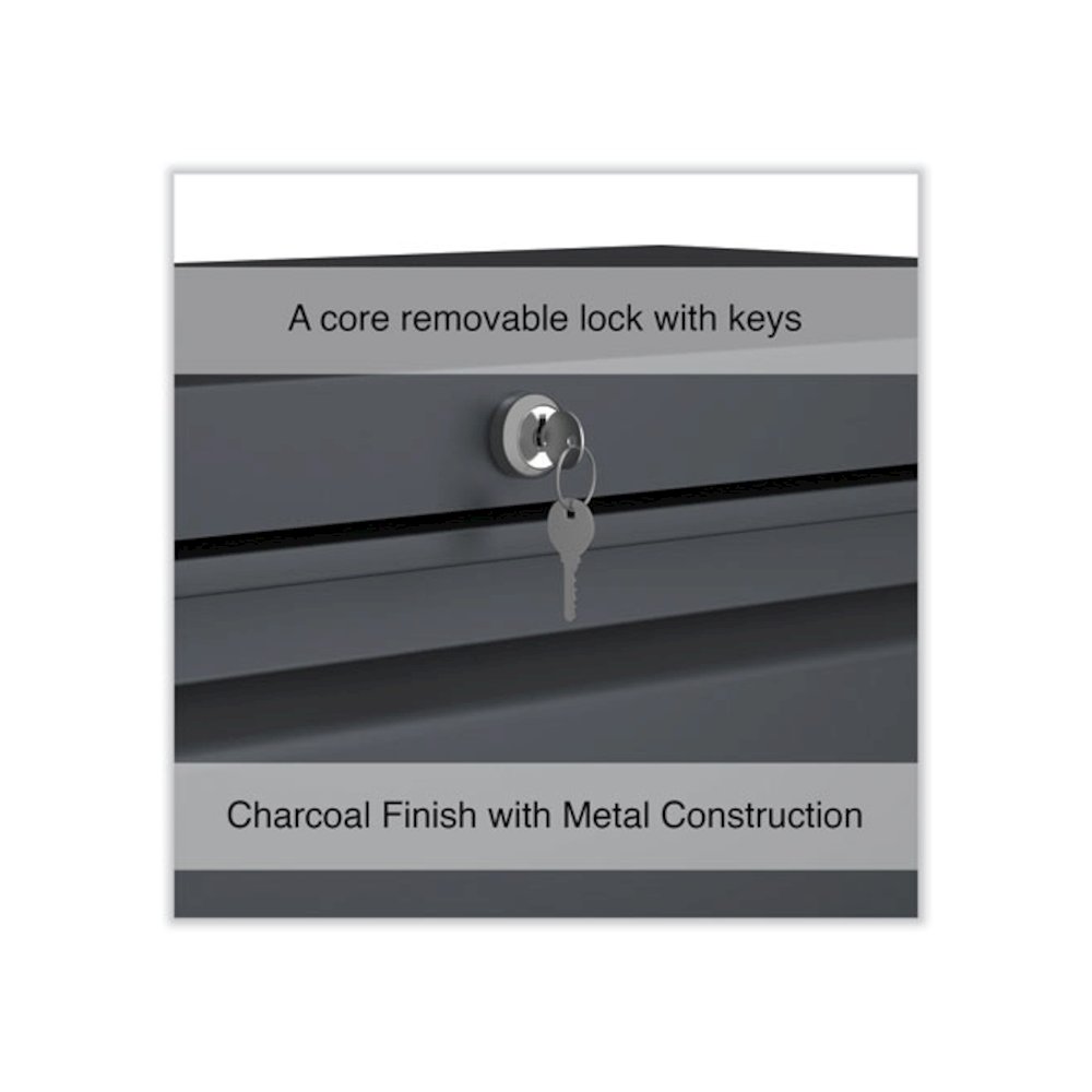 Lateral File, 4 Legal/Letter/A4/A5-Size File Drawers, Charcoal, 36" x 18.63" x 52.5". Picture 4