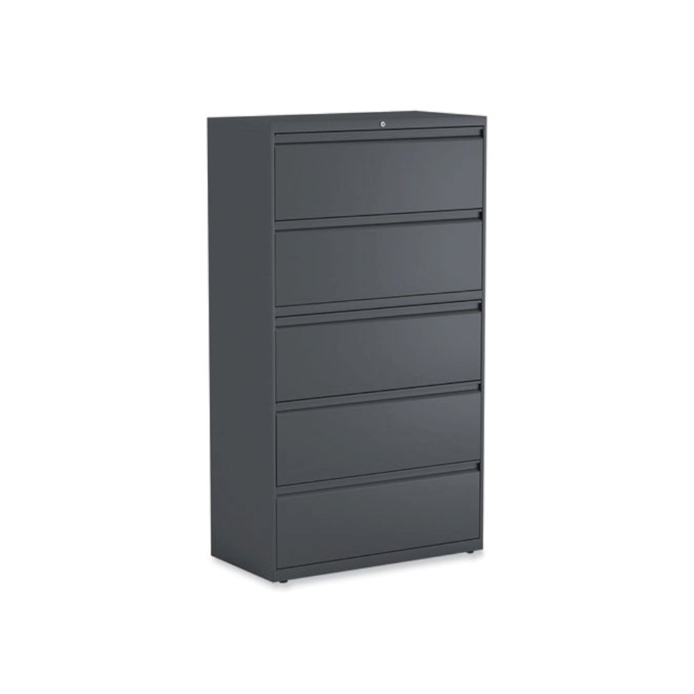 Lateral File, 5 Legal/Letter/A4/A5-Size File Drawers, Charcoal, 36" x 18.63" x 67.63". Picture 1