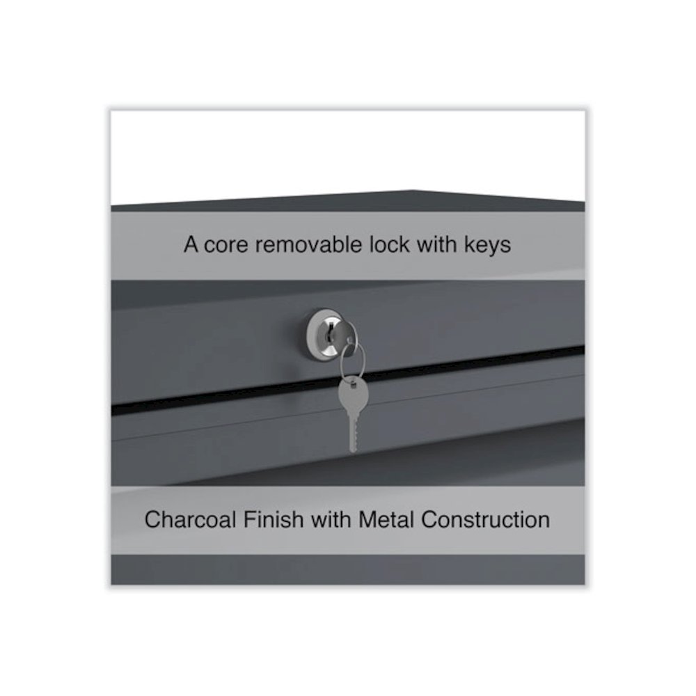 Lateral File, 5 Legal/Letter/A4/A5-Size File Drawers, Charcoal, 36" x 18.63" x 67.63". Picture 4