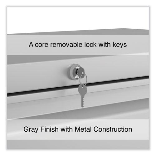 Lateral File, 2 Legal/Letter-Size File Drawers, Light Gray, 42" x 18.63" x 28". Picture 3