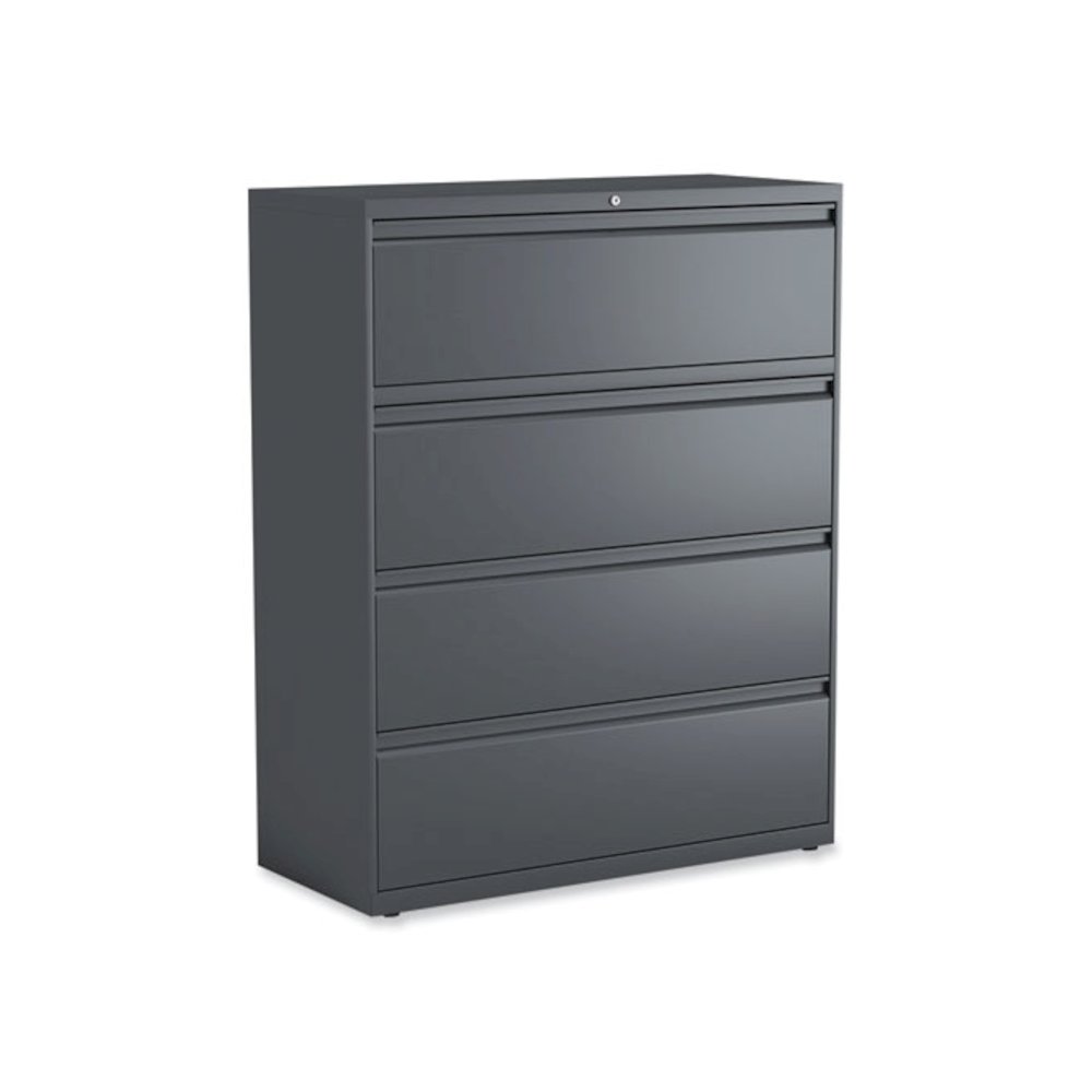 Lateral File, 4 Legal/Letter/A4/A5-Size File Drawers, Charcoal, 42" x 18.63" x 52.5". Picture 1