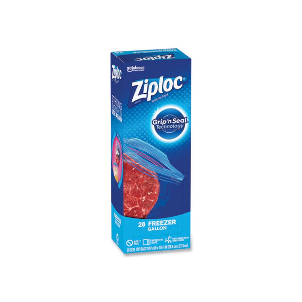 Zipper Freezer Bags, 1 gal, 9.6" x 12.1", Clear, 28 Bags/Box, 9 Boxes/Carton. Picture 5