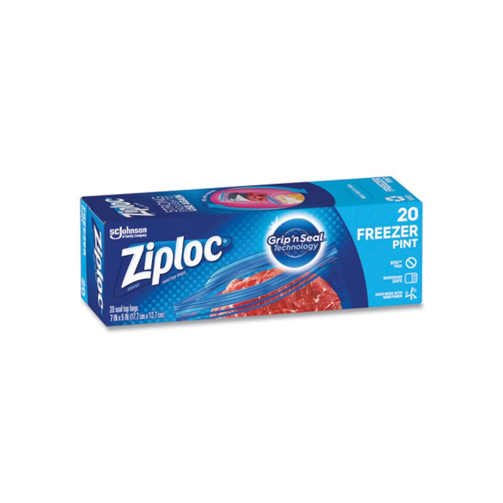 Zipper Freezer Bags, 16 oz, 7" x 5", Clear, 240/Carton. Picture 4