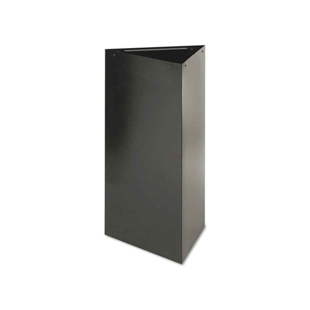 Trifecta Waste Receptacle, 34" High Base, 19 gal, Steel, Black. Picture 1