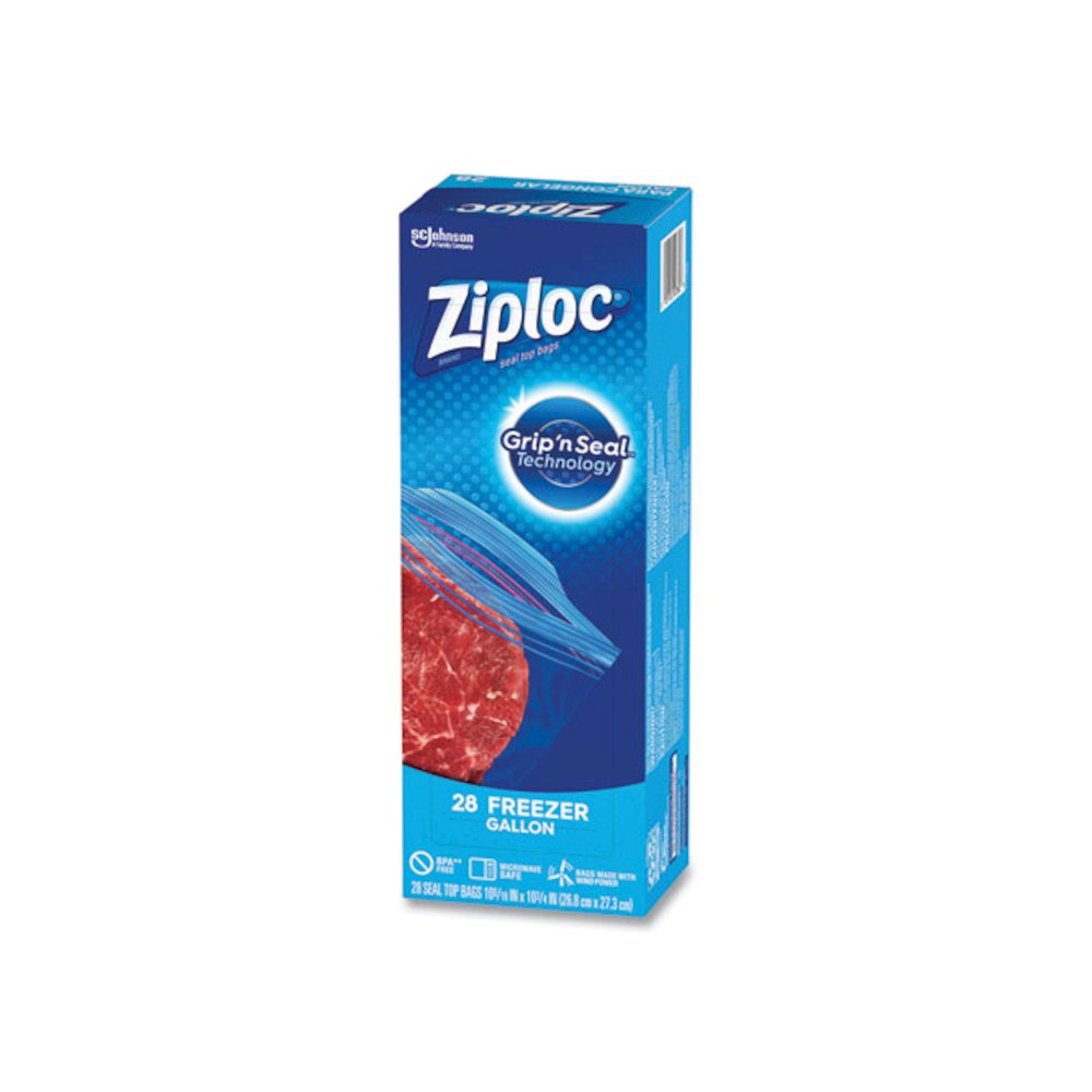 Zipper Freezer Bags, 1 gal, 9.6" x 12.1", Clear, 28 Bags/Box, 9 Boxes/Carton. Picture 4