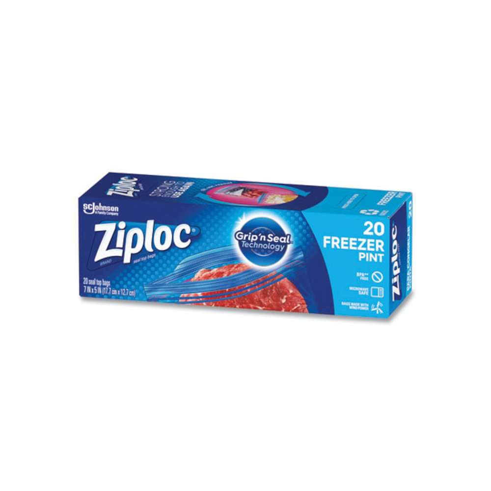 Zipper Freezer Bags, 16 oz, 7" x 5", Clear, 240/Carton. Picture 3