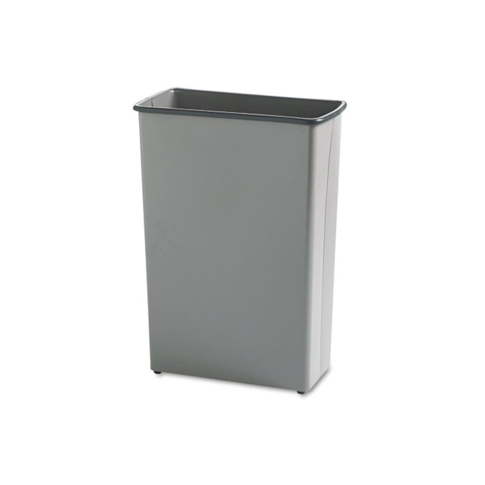 Square and Rectangular Wastebasket, 88 qt, Steel, Charcoal. Picture 1