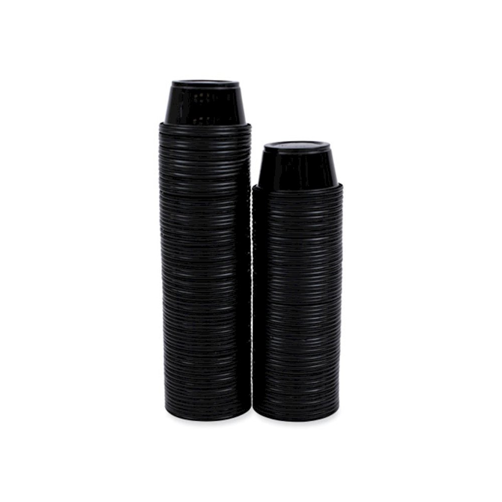 Souffle/Portion Cups, 2 oz, Plastic, Black, 125/Sleeve, 20 Sleeves/Carton. Picture 1