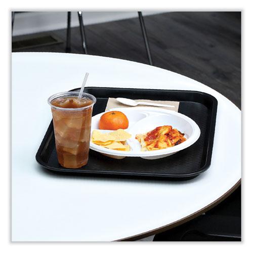 Hi-Impact Plastic Dinnerware, 3-Compartment Plate, 10" dia, White, 500/Carton. Picture 7