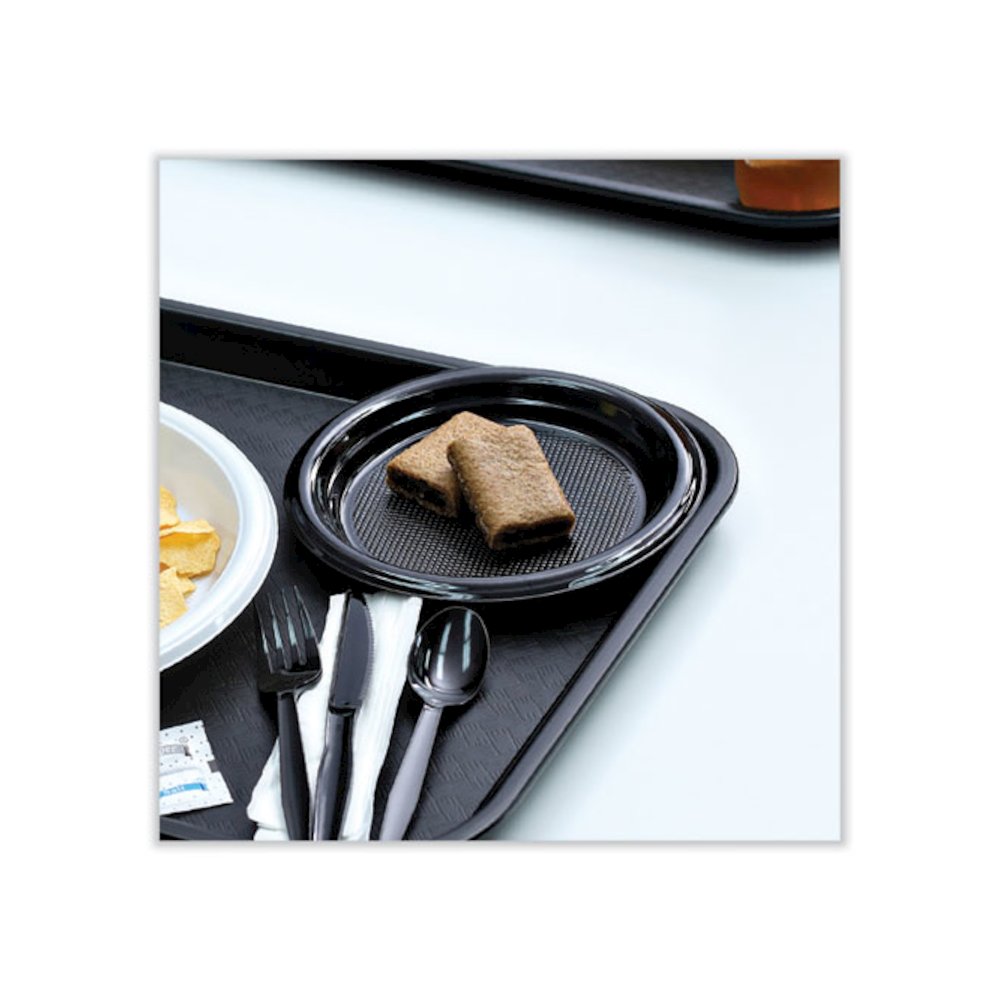 Hi-Impact Plastic Dinnerware, Plate, 6" dia, Black, 1,000/Carton. Picture 7