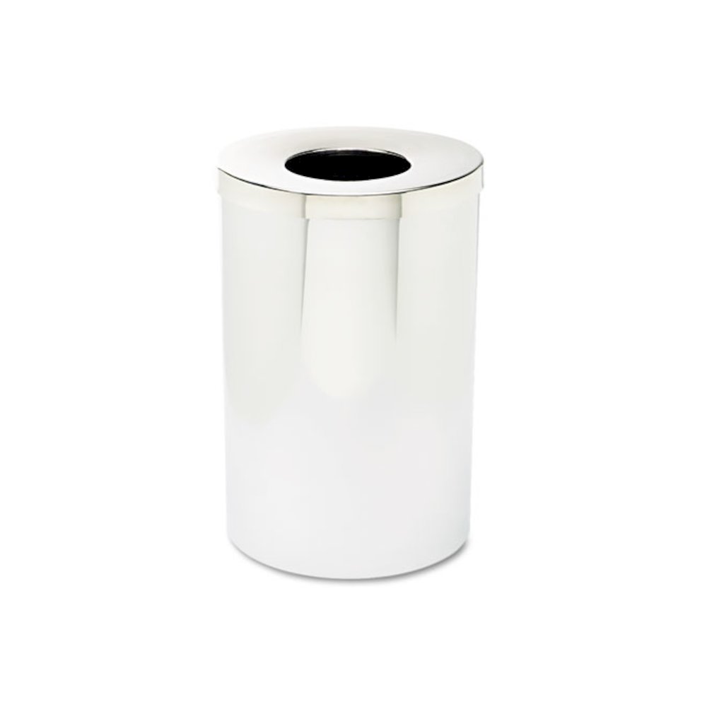 Reflections Receptacles, 35 gal, Steel, Chrome. Picture 1