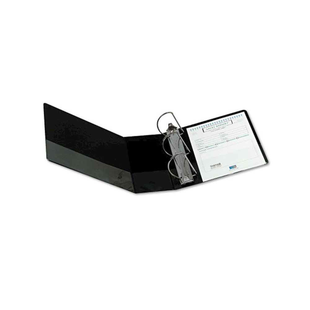 Nonstick D-Ring View Binder, 3 Rings, 5" Capacity, 11 x 8.5, Black. Picture 2